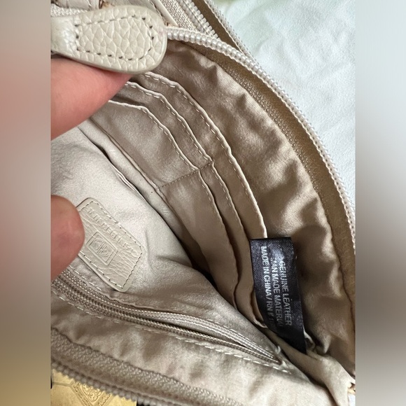 Giani Bernini Beige Leather Straw Crochet Wallet Wristlet Crossbody Mini Bag - Picture 5 of 16